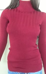 Ribbed Turtleneck Sweater